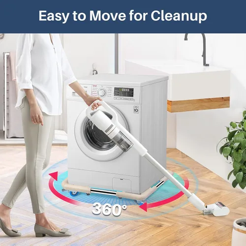 Miniatura 5 de SPACECARE Soporte para Mini Nevera Mueble Carrito Móvil con 4 Ruedas con Seguro - Base Ajustable Soporte para Refrigerador Lavadora Carrito Móvil