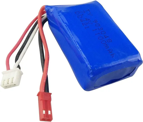 Miniatura 2 de Baterías de litio de 7.4 V 1100 mAh (2 piezas) con cargador 2 en 1 para WLtoys A949 A959 A969 A979 S989 V912 T23 T55 F45 RC Control remoto batería