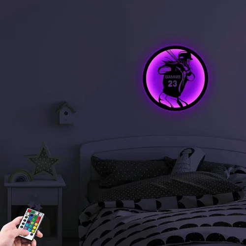 Miniatura 7 de Letrero de metal personalizado para jugador de sóftbol con luz LED, nombre y número personalizado, arte de pared de sóftbol, letrero de neón