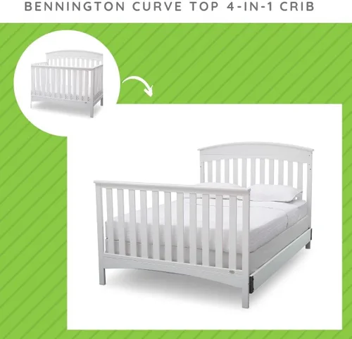 Miniatura 2 de CC KITS Kit de conversión de tamaño completo Rieles de cama para cunas Bennington de Delta Children - #0050/#550725 (Bianca White - 130)