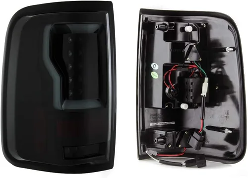 Miniatura 2 de AKKON - Compatible con barra de luz LED negra ahumada para Ford F150 Pickup Styleside V2 04-08, par izquierdo+lado derecho Carcasa de humo negro
