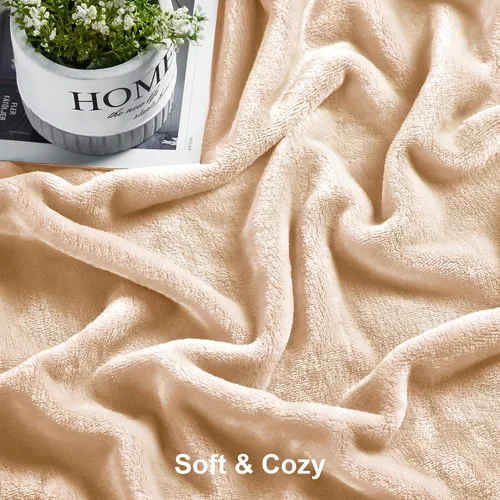 Miniatura 6 de Dreamnine Manta extrasuave, vellón de felpa, silla, sofá, 50 x 60 pulgadas, franela de terciopelo, ligera, mullida, microfelpa, decorativa, cálida