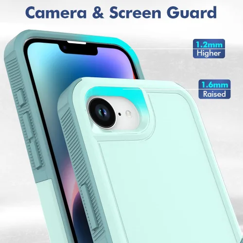Miniatura 202 de Jeylly Funda para iPhone SE/Funda para iPhone 5S, Exterior de Plástico Duro que Absorbe Golpes + Interior de Silicona de Goma Defensor contra