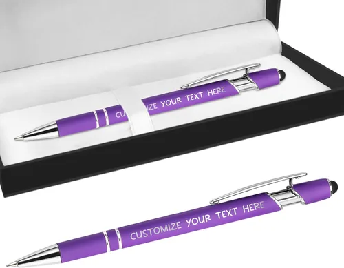 Miniatura 12 de Bolígrafos personalizados con lápiz óptico y grabado gratis, bolígrafos personalizados para negocios, graduación, aniversarios (hasta 500 unidades)
