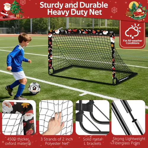 Miniatura 3 de Kids Soccer Goals for Backyard Set, 2 Pack Portable Pop Up Soccer Goal with Soccer Net, Size 3 Soccer Ball, Pump, 10 Cones and Bag, Toddler Soccer