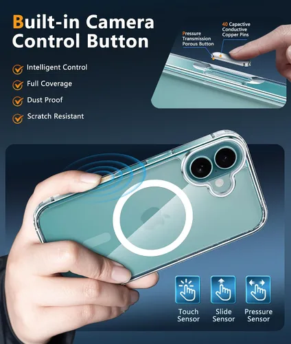 Miniatura 1049 de FNTCASE Funda para iPhone 13 Pro-Max: Fundas magnéticas transparentes compatibles con Magsafe Slim anti amarillamiento protección contra caídas