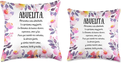 Miniatura 3 de Almohada de regalo para abuela para Abuela Regalo para Abuelita Flor Throw Pillow
