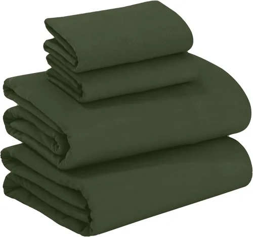 Miniatura 29 de RUVANTI Juego de sábanas de franela 100% algodón tamaño matrimonial - 4 piezas, cálidas, suaves y transpirables, con bolsillo profundo, ropa de cama