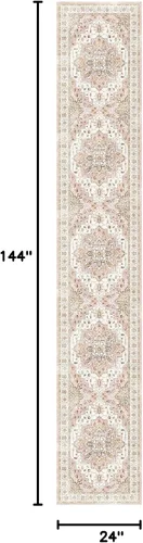Miniatura 820 de Madane Tapete lavable de 2 x 10 pies para pasillo, cocina, recibidor, clásico, suave, antideslizante para interiores, casa de campo, baño, sala