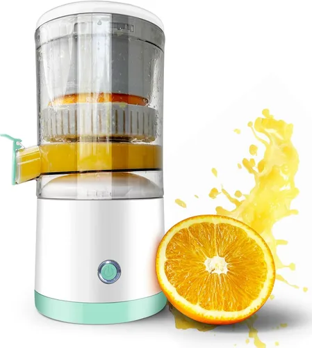 Miniatura 8 de SUNHAIXIA Exprimidor eléctrico recargable - Exprimidor de cítricos con tipo c recargable para jugo de naranja, limón y pomelo. (azul-45 vatios)