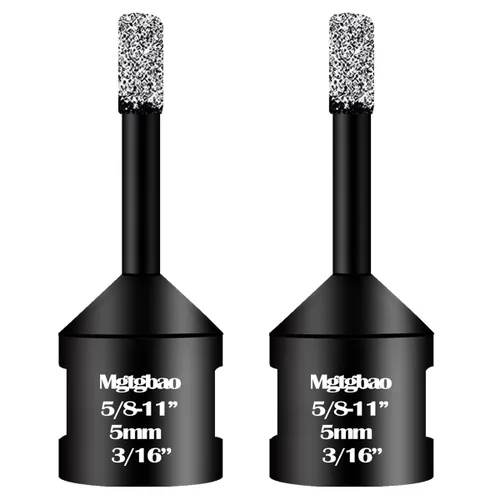 Miniatura 17 de Brocas de núcleo de diamante seco de 1-1/2 pulgadas (1.496 in), kit de sierra de diamante soldado al vacío para azulejos de cerámica de porcelana