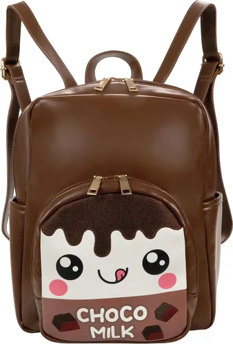 Miniatura 17 de Bolso tipo mochila Kawaii Burger Bolso mochila de moda para mujeres y niños Piel sintética
