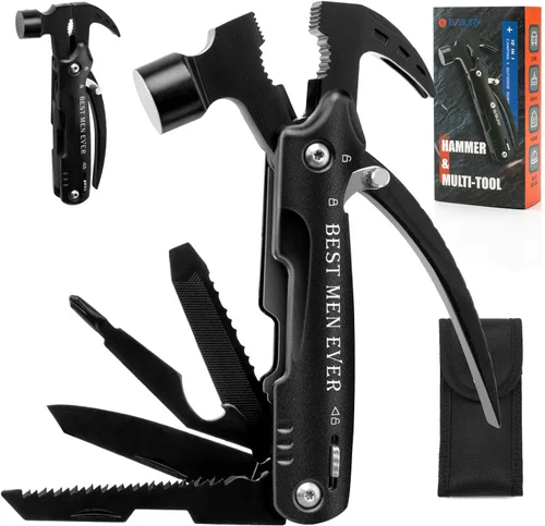 BIBURY Rellenos de calcetines para hombres, martillo multiherramienta 12 en 1, regalos de elefante blanco para adultos, regalo para papá que lo