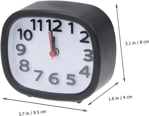 Miniatura 5 de VICASKY Reloj despertador de escritorio pequeño cuadrado simple con manecillas de hora para habitaciones de niño y niña, decoración del hogar