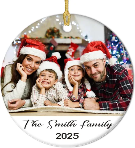Miniatura 10 de Adornos personalizados para la primera Navidad del bebé 2024 con nombre y texto, adorno de elefante personalizado para bebés recién nacidos