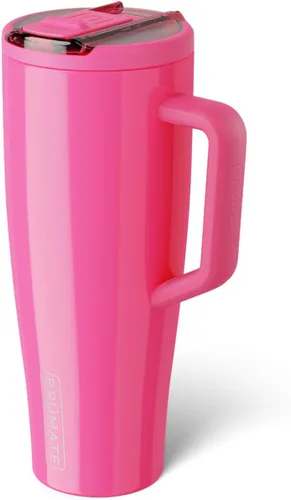 Miniatura 97 de BrüMate Era Flip - Vaso de 30 onzas con tapa con pajilla cubierta 100 % a prueba de fugas, popote higiénico cubierto, botella de agua de acero