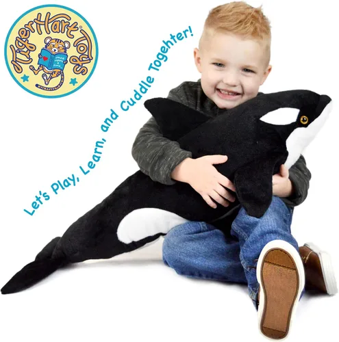 Miniatura 2 de TigerHart Octavius The Orca Blackfish - Peluche de 28 pulgadas