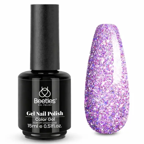 Miniatura 167 de Beetles - Esmalte de uñas de gel verde luminoso que brilla en la oscuridad, esmalte de uñas de gel que se absorbe con lámpara LED UV, arte de uñas