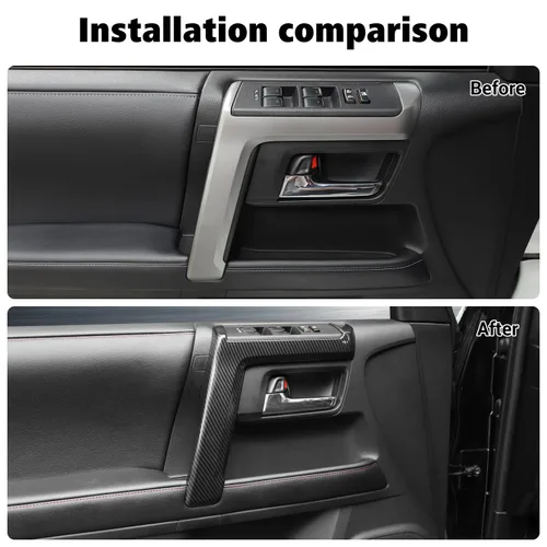 Miniatura 2 de Voodonala Panel de interruptores de ventana para Toyota 4Runner 2010-2024, cubierta de panel de manija lateral compatible con Toyota 4Runner SUV