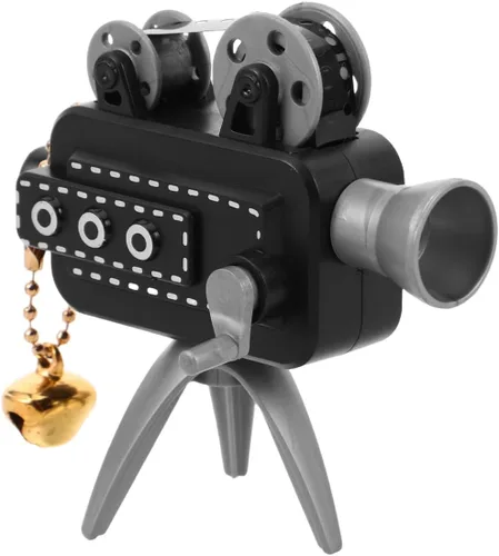 1 mini proyector de película vintage, modelo de escultura, proyector de película retro de manivela, accesorio para decoración de escritorio en casa,
