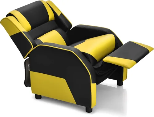 Miniatura 9 de ARLIME Silla reclinable para niños, de piel sintética, con reposapiés, reposabrazos, reposacabezas y soporte lumbar, sofá ajustable