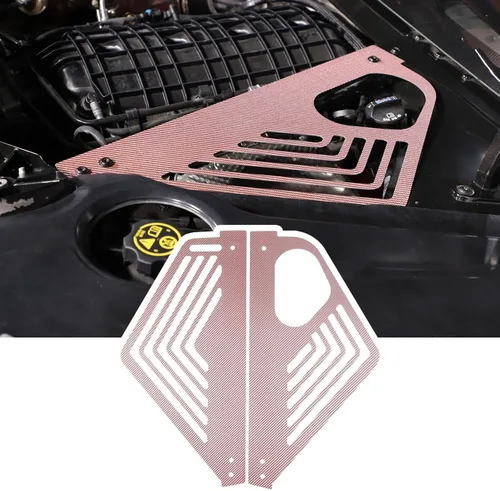 Miniatura 9 de TOYCIDFG Cubierta de panel de bahía del motor, protector de protección contra salpicaduras izquierda y derecha para C8 Corvette 2020-2024 Accesorios