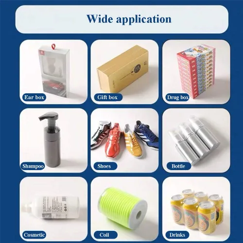 Miniatura 3 de Bolsas retráctiles, material de PVC termorretráctil, 100 paquetes de 8 x 10 pulgadas (azul)