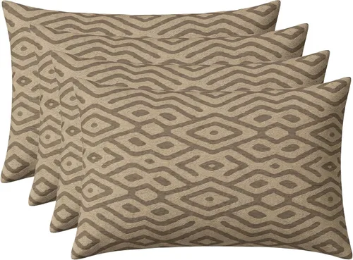 Miniatura 34 de RSH DECOR: Sunbrella - Juego de 4 almohadas lumbares, 20 x 12 pulgadas, tela de rendimiento resistente al agua y a la decoloración, fundas