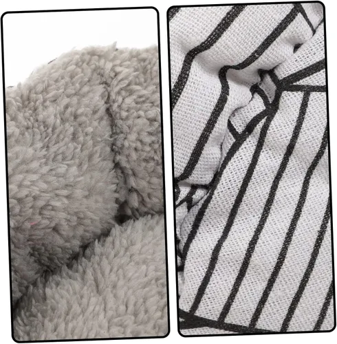 Miniatura 3 de ORFOFE Cama compacta de forro polar de cordero para mascotas, tapete para dormir para gatos y perros, cálido y ligero, portátil, cojín