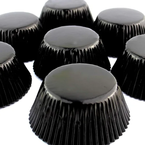 Miniatura 2 de Cajas negras de la caja de la magdalena de la hoja del Año Nuevo que hornea las tazas de papel 200 PC