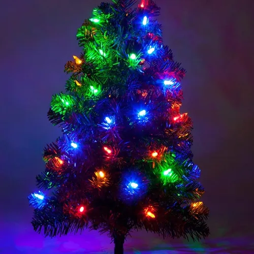 Miniatura 6 de Dazzle Bright 50 luces LED de Navidad que funcionan con bateo, mini tira de luces impermeables de 16 pies con 8 modos para Navidad, interiores
