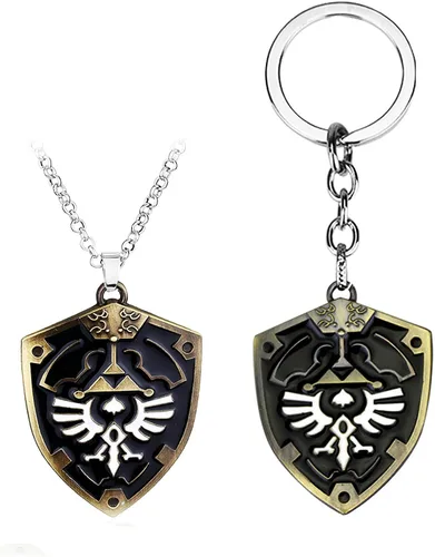 Winssigma The Legend of Zelda - Juego de joyas de collar inspirado en la leyenda de Zelda para fanáticos Zinc No es una piedra preciosa