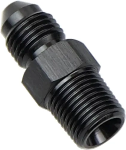 Miniatura 35 de Adaptador de tubo de manguera de combustible de aluminio recto 16AN acampanado a 3/4" NPT macho Unión de rosca negro