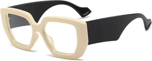 Miniatura 22 de AIEYEZO Gafas de luz azul con marco grueso para hombres y mujeres, gafas cuadradas de moda para computadora, antifatiga ocular y previenen el dolor