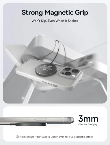 Miniatura 4 de JSAUX Cargador inalámbrico magnético compatible con cargador MagSafe / iPhone 16/16 Pro/16 Plus/16 Pro Max/iPhone 15 Pro Max Plus/iPhone 14 13 12