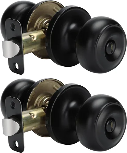 Miniatura 81 de Goldenwarm - Perillas interiores de puerta de bronce aceitado, perillas para puerta de dormitorio, pomo de puerta de bronce con privacidad, perilla