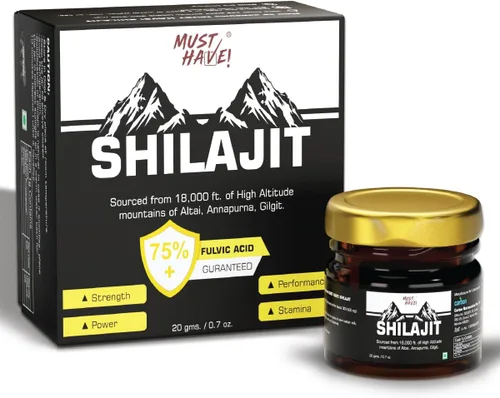 MUST HAVE! Resina Shilajit – 20gm con 75% de ácido fúlvico, refuerzo de energía natural, ayuda a construir músculos, apoyo inmunológico | 0.71 oz