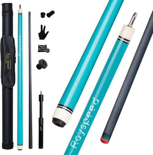 Miniatura 12 de Taco de piscina de fibra de carbono de 0.492 in de baja desviación con tecnología de carbono completo para adultos, Taco de billar profesional