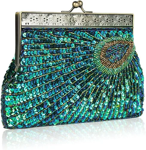 RARITYUS Bolso de noche para mujer con forma de rosa de satén sedoso con elegante asa de metal para fiesta, boda
