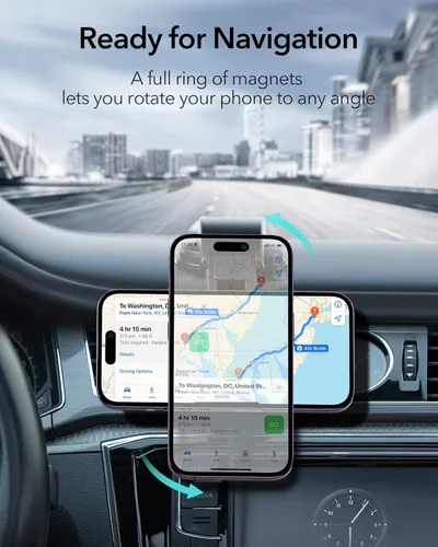 Miniatura 5 de ESR para Montura de Cargador MagSafe de Coche, Montura de Cargador de Coche Magnética Inalámbrica para Tablero, Compatible con Cargador de Coche