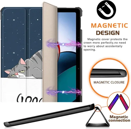 Miniatura 2 de Lazycat - Funda para Xiaomi Redmi Pad SE de 11 pulgadas, carcasa rígida con soporte delgado para Redmi Pad SE 11 2023 con función de encendido