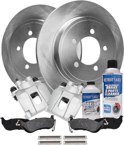 Miniatura 59 de Detroit Axle - Rotores de freno para Jeep Compass 2015-2022 Renegade 2016-2022 Fiat 500X 2016-2022, 2018, 2019, 2020, 2021. Reemplazo de rotores