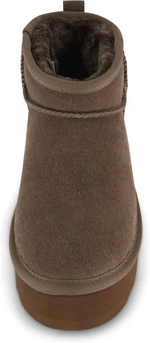 Miniatura 3 de CUSHIONAIRE Botas de plataforma Hippy Genuine Suede para mujer + espuma viscoelástica