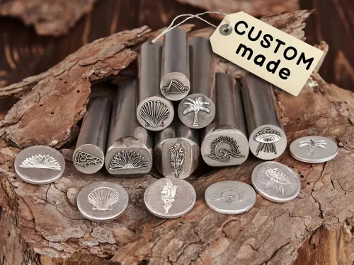 Sellos de metal personalizados y punzones de acero con su logotipo de negocio, Sello de marca de contacto de forja de metal, Sellos de mano de acero