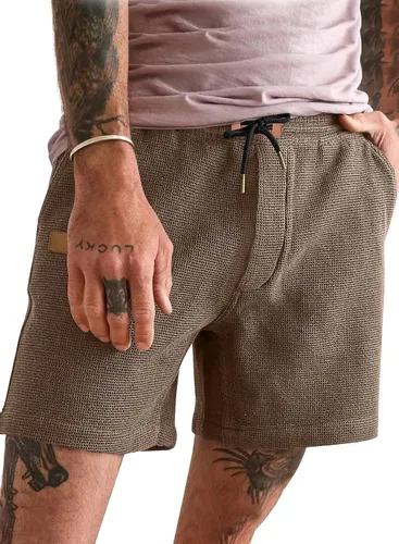Miniatura 16 de JMIERR pantalones cortos casuales de 5"/ 7" para hombre, con cintura elástica de estilo gofrado, cordón de ajuste, pantalones cortos