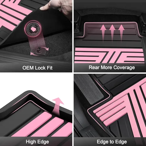 Miniatura 6 de Alfombrillas para Honda Civic Sedan y Sedan Si 2012-2015 (no para Coupe), ajuste personalizado, protección para todo tipo de clima, tapetes