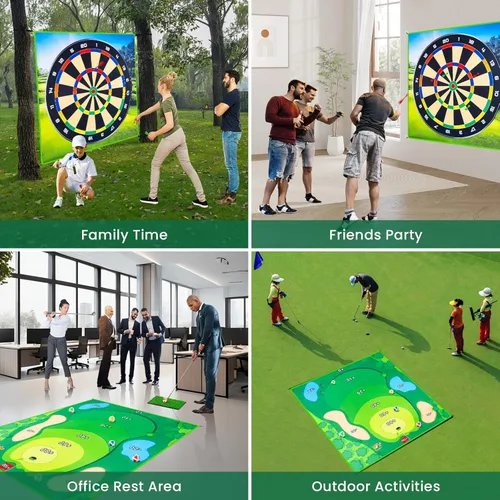Miniatura 7 de Juego de batalla de golf LYDARZ, juego de práctica de golf de chipping, tapete de juego para diversión en el patio trasero y entrenamiento de swing