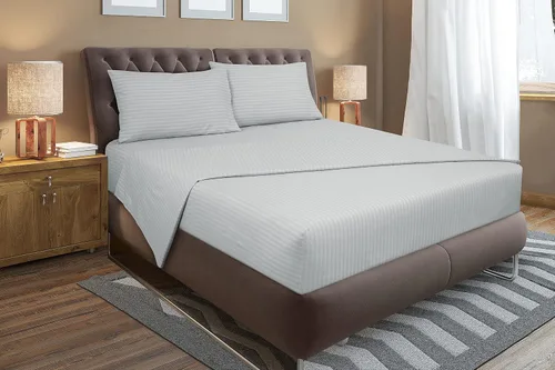 Miniatura 6 de ROYALE LINENS Juego de sábanas de 4 piezas, microfibra suave cepillada, 1 sábana bajera, 1 sábana encimera, 2 fundas de almohada, sin arrugas