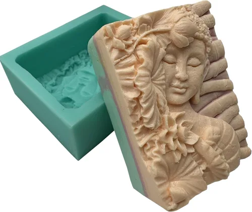 Miniatura 13 de Molde de vela 3D de Buda de bronce para fabricante de velas, moldes de jabón, arcilla polimérica, moldes de silicona de porcelana fría Buda 13
