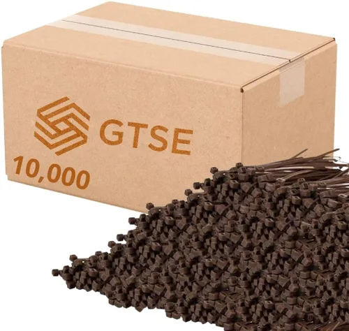 Miniatura 71 de GTSE - Paquete de 100 bridas con cremallera de 20.3 cm, color plateado/gris, 8.06 kg de resistencia, bridas de nailon grises resistentes a los rayos